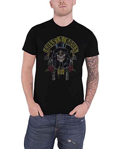 Guns N' Roses Homme Slash '85 T-Shirt Not Applicable, Noir (Black Black), Small