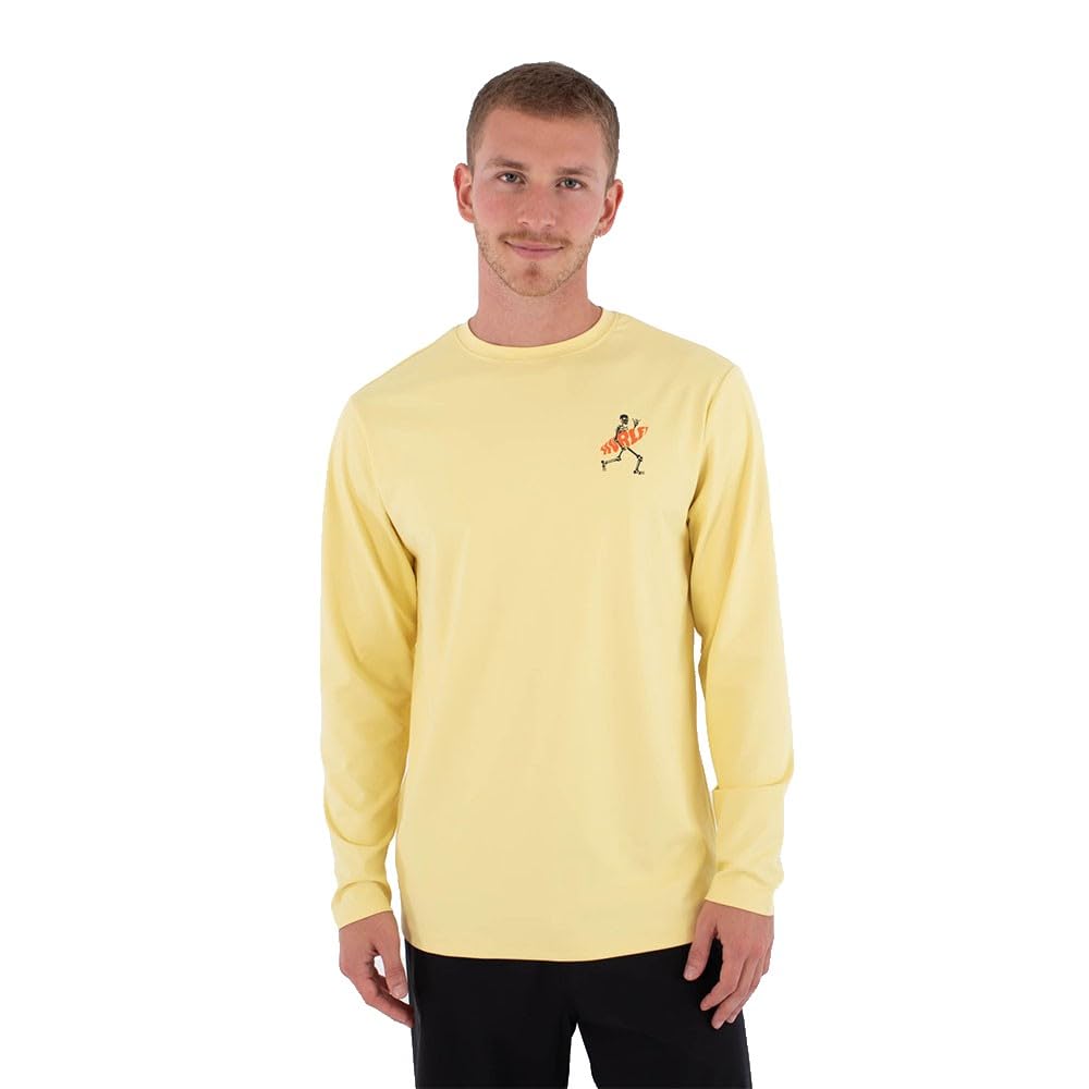 Hurley Mens Long-Sleeved Surf Lycra Flamengue T-Shirt, Orange, XL EU
