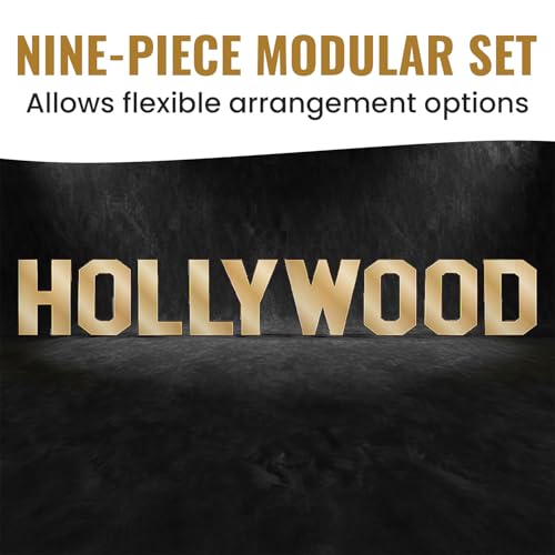 Fun Express - Hollywood Sign Stand up for Party - Party Decor - Large Decor - Floor Stand Ups - Party - 9 Pieces by Fun Express - Image 3