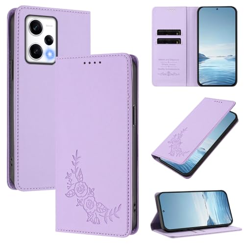 �X�}�z�P�[�X �Ή��@�� for Redmi Note 12 Pro Plus 5G / Note 12 Explorer �yRFID�u���b�N�z�y�J�[�h�z���_�[�t�����z �}�O�l�b�g�J�� �X�^���h�@�\�t���z�X�}�z�P�[�X Purple