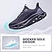 ALLSWIFIT Women's Slip On Walking Shoes Cushioning Hands Free Non Slip Breathable Comfort Workout Running Jogging Gym Athletic Tennis MoveSlide Fashion Sneakers,Size 8,Dark Purple,AWUMRS2506