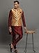 Elina fashion Men's Indian Cotton Kurta Pajama And Printed Nehru Jacket (Waistcoat) Indian Wedding Ethnic Diwali Puja Set