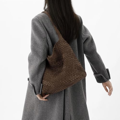 Image of Woven Tote Bag for Women, Shoulder Handbags, Beach Hobo, Handwoven Satchel Underarm Bag, Top-Handle Bag With Purses