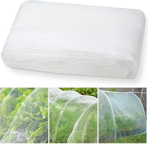 3x5m Insect Netting Mesh - Fine Garden Mesh Netting - Protects Vegetables Fruits Flowers Crops - Blocks Butterflies Birds - Fits Greenhouse Raised Beds Veg Patch Allotment Outdoor Plants