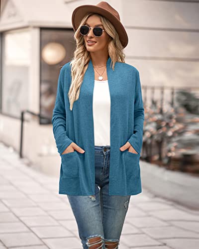 Image of ULTRANICE Cardigan Sweaters Womens Fashion 2025 Spring Lightweight Long Sleeve Casual Tops Clothes Outfits with Pockets