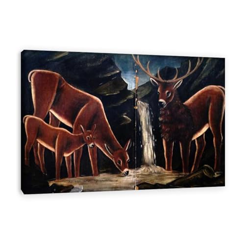 Tableaux célèbre abstraite pour habiller un mur vide, toile Pirosmani 50X75
