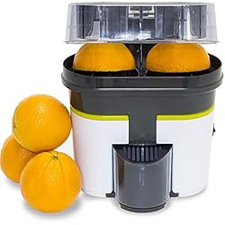 Maquina De Naranja Industrial Cecotec Exprimidor Cecojuicer Zitrus Turbo. 90 W, 2 Cabezales, Depósito de 500 ml, Libre de BPA, Fácil Limpieza