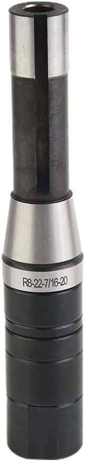 R8 Shank Milling-Arbor for 22mm Gear Cutters, 7/16-20 Drawbar Thread, Black Oxidation Finish, 189mm Length
