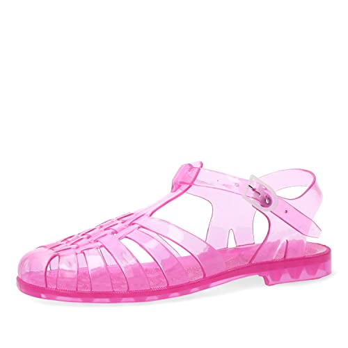 Andrés Machado - Unisex Sandalen AM188 aus robustem PVC mit verstellbarer Schnalle - Farbe Rosa - Größe EU 40