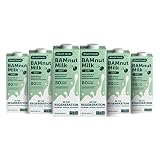 BamNut Milk Airy | 2.5x More Protein than Oat & Almond Milk, 80 Cal Per Serving| Unsweetened, Shelf-