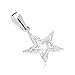 Produktbild ORDO Diamonds® Konturenstern, Silber 925 Anhänger, weiblicher Anhänger, Zirkonendekor, Silber 925, Lautenanhänger, gepunzt, 0.8g