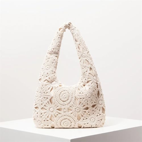 Women Stylish Knitted Straw Shoulder Bag Bohemian Crochet Design Premium Travel Must Have For Vacation2