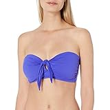 Seafolly Damen DD Tie Front Bandeau Bikini Top with Underwire Bikinioberteil, Seafoam Reflex Blau, 38