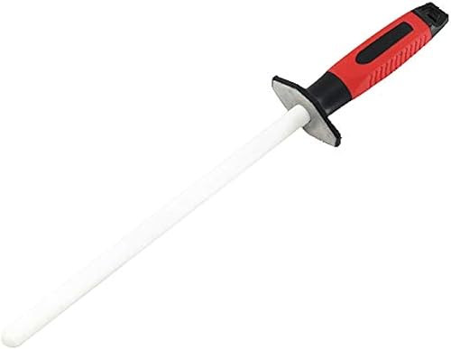 Cuchillo de cerámica de 10 pulgadas, afilador de diamante de cerámica para cuchillos de acero inoxidable, varilla afiladora de cuchillos profesional