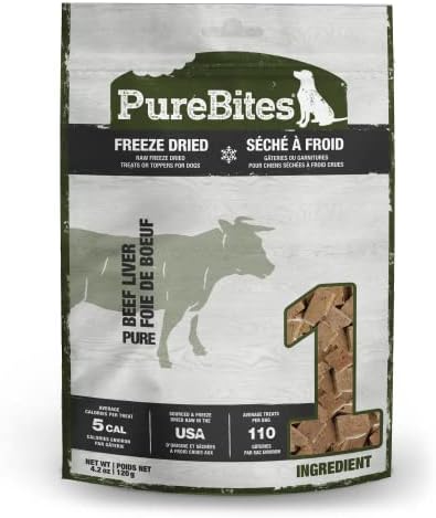 Purebites Beef Liver For Dogs, 4.2Oz / 120G - Mid Size