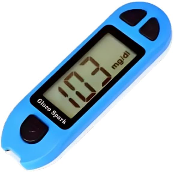 B-Arm Glucospark Bare Sugar Test Machine For Diabetes Care | Blood Glucose Monitoring Device For Every Day Use | Packaging And Shipping Cost Included (No strips, No Lancets And No Lancing Device) Blue