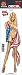 Lethal Threat YSLT00509 USA Flag Babe Decal for All Bikes