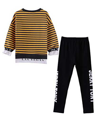 Image of Urtrend Little Girls' Kids 2 Pieces Long Sleeve Top Pants Leggings Clothes Set Outfits