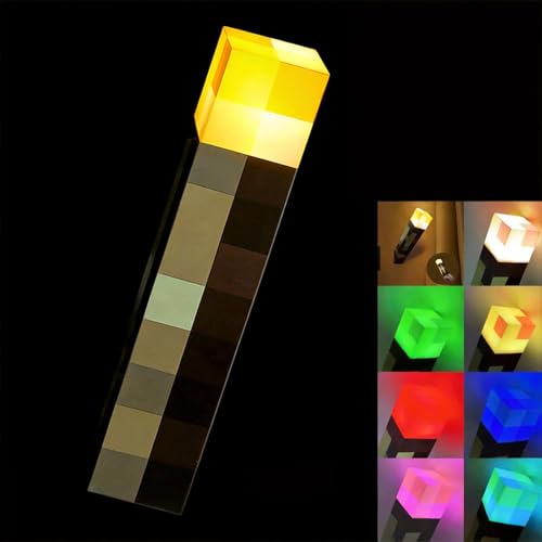 HAINLOGWANG 8 Farben LED Fackel Wandlampe 28cm Wall Fackel Nachtlicht USB wiederaufladbar Licht Flamme Nachahmen USB Wiederaufladbar Nachtlampe für Cosplay Spielzeug Geschenke