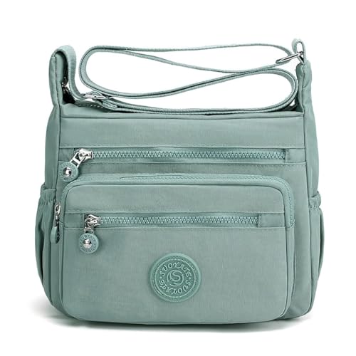 Image of Women Crossbody Bag Waterproof Nylon Multi-layer Crossbody Bag Casual Satchel Bag Shoulder Bag Messenger Bag Travel Bag Day Pack
