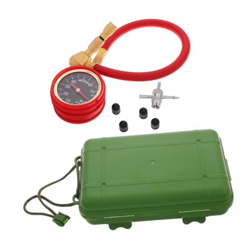 Ciieeo 1set Manometro Meccanico Per Pressione Pneumatici Auto Misuratore Di Pressione Per Pneumatici Con Valvola Per Misurazioni Accurate Accessorio Per Modifiche Off-road e Auto