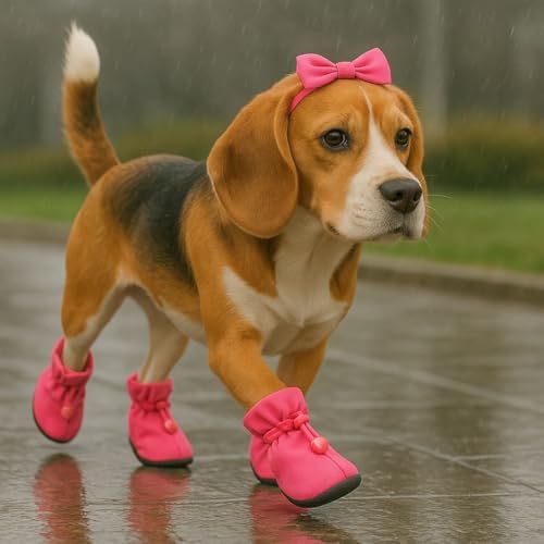 Bota de Tecido Rosa para Cachorro Botinha Pet (ROSA, 5)