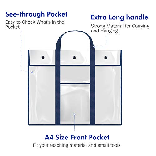 Gamenote 3 Pack Large Poster Storage Bag (31.5"×25.5") Bulletin Board Holder Art Portfolio Container For Teachers Classroom Organization #TOP4