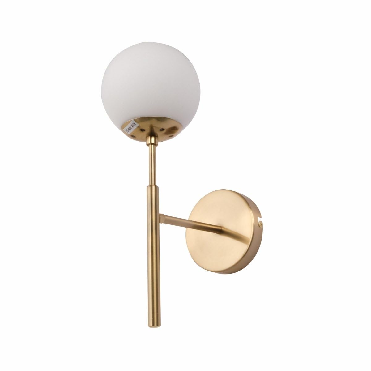 Tekled Opal - Gold Opal Amber Smoky Globe Glass Shade Gold Or Black Metal Body Wall Light