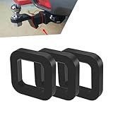 Nodteem 3-Pack Car Trailer Hitch Support Pads, 2' ID 3' OD 0.55' Thick Rubber Cushions, Universal Towing Hitch for Cars (Black)