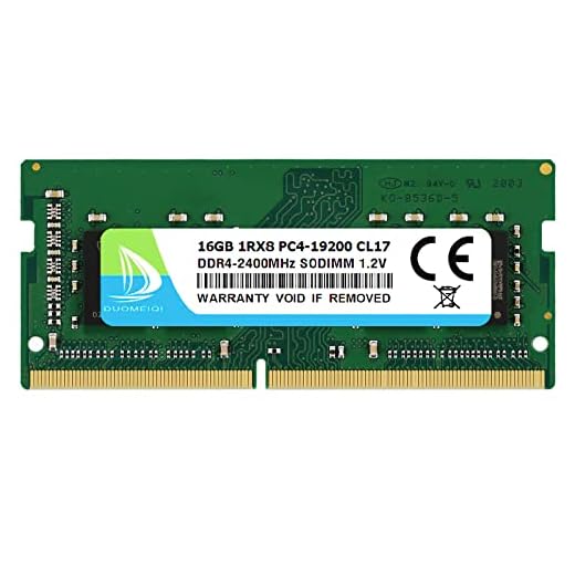 DUOMEIQI 16GB 1rx8 DDR4 2400 MHz SODIMM RAM PC4-19200 (PC4-2400T) CL17 1.2V 260-Pin Non-ECC Laptop RAM Memory Module