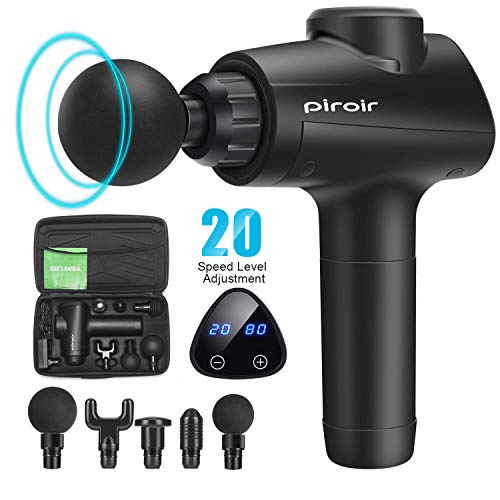 Piroir Massage Gun, Deep Tissue Percussion Massager Muscle Massage for Pain Relief, 6