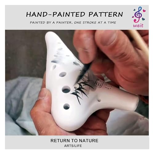 Gtefsws Ocarinas Ocarina Handmade 12-Hole Ceramic Ocarina Professional Playing Instrument Suitable thumb #3