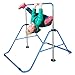 Anwick Gymnastics Bar for Kids - Height Adjustable Horizontal Monkey Bars with Rings, Folding Training Equipment for Indoor Outdoor Home Gym, Kids Exercise Pull Up Bar (Blue)