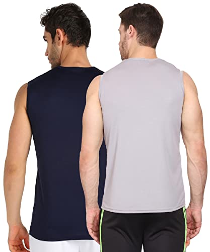 Image of TQH Sleeveless T Shirts for Men | Vest for Men | Tank Top Man | Sando for Man | Men's Sleeveless Gym Vest Round Neck Solid Casual T-Shirt for Workout Running Sports Beach