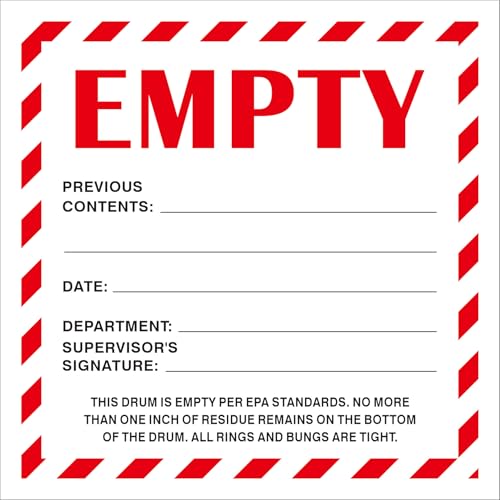 Empty Drum Industrial Labels 6