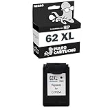 Capacidad: 16 ml. Pulpo Cartucho - Cartucho de Tinta Nº 62 XL Negro Compatible con HP 62 XL/Ref. C2P05AE - XL - Alta Capacidad - Valido para Impresoras HP Envy/Officejet