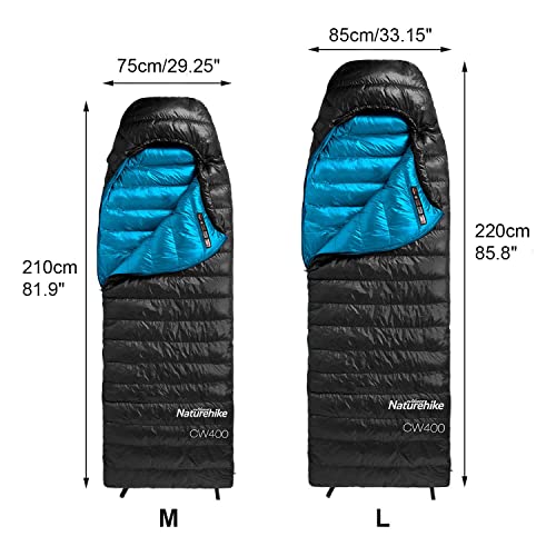 Naturehike Lightweight Down Sleeping Bags for Adults 750 Fill Power 4 Season,2.0lbs Ultralight Compact Portable,Waterproof, Camping, Hiking, Backpacking With Compression Bag