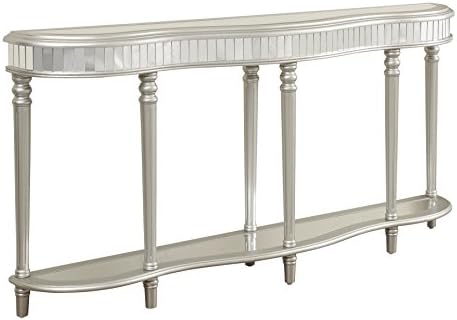Coast to Coast Imports Razzle Dazzle Console Table, Metallic Silver