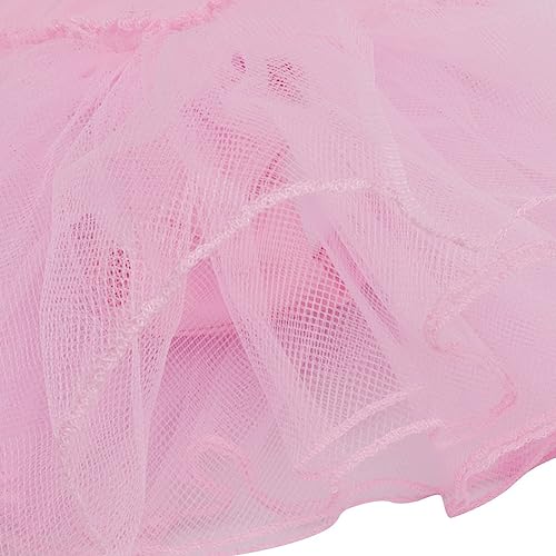 Justaucorps de danse classique haut de gamme avec tutu rose et dos croisé pour fille