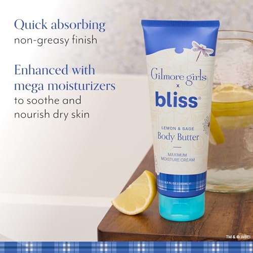 Image of Bliss Gilmore Girls Lemon & Sage Body Butter Moisturizer for Sensitive Skin