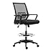 Vinsetto Fauteuil de Bureau Chaise de Bureau Assise Haute réglable dim. 64L x 59l x 104-124H cm Tabouret de Bureau pivotant 360° Maille Respirante Noir