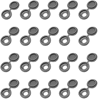 XHNFCU 150 Pcs Screw Cap, Hinged Screw Cover Caps Grey Screw Decorative Covers, for Cabinet,Furniture Etc (Grey)