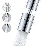 360° Swivel Faucet Aerator, Dual Mode Water Saving Sprayer Head...