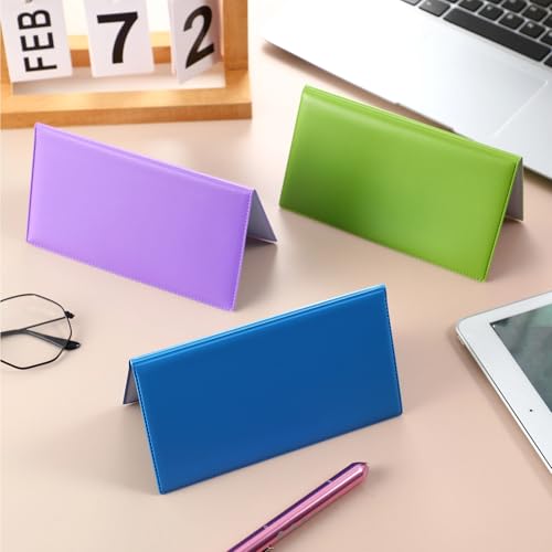 Image of Geyoga 6 Pcs Vinyl Checkbook Cover Personal Top Tear Checkbook Cover Holder Vinyl Check Holder for Men Women(Bright Color)