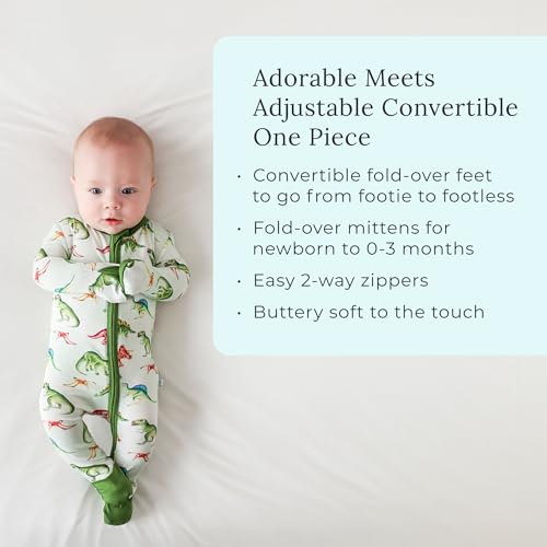 Image of Posh Peanut Girls Convertible Baby Sleepers, Toddlers Footless Pajamas | True To Size Fit With 2-Way Zipper, Convertible Mittens /Footies With Grips, Tagless Gentle Comfort, Easy Care Wash