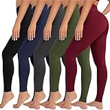 VALANDY High Waisted Yoga Pants Stretch Tummy Control Athletic Workout Running Leggings for Women Reg Size 5Pack