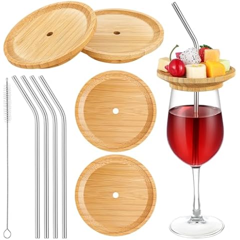 Tioncy 9 Pcs Wine Glass Charcuterie Set Cover