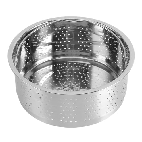 TOPINCN Cesta de vapor de acero inoxidable con asa, para eliminar azúcar, olla de arroz, para cocinar (16,5 cm)