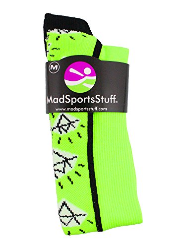 Image of MadSportsStuff Softball Socks with Diamonds for Girls Women Kids Youth Adult Over the Calf Soccer