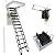 TECHTONGDA Attic Ceiling Ladder, Folding Ladder Loft Stair, Attic Steps Pull Down 13 Steps Attic Stairs, Hidden Type Attic Access Ladder with Opening Size 31.5x35.4in, Vertial Height 10.5ft, for Attic